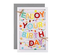 Hallmark Birthday Card - Colourful Letter Bunting Design