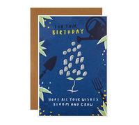 Hallmark Birthday Card - Contemporary Garden Design with Seeded Paper Insert, Birthday Card Seed Paper
