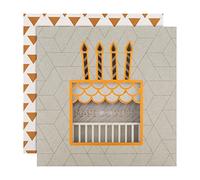 Hallmark Birthday Card - Contemporary Layered Laser-Cut Design