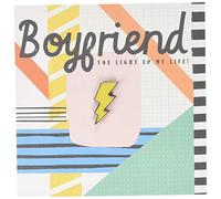 Hallmark Birthday Card for Boyfriend, Graphic Design, Pin Badge