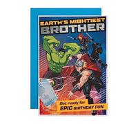 Hallmark Birthday Card for Brother - Marvel Superheroes Design with Activity