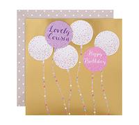 Hallmark Birthday Card for Cousin - Contemporary Colourful Balloons Design, Multicoloured (ECM25525153)