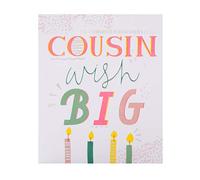 Hallmark Birthday Card for Cousin - Contemporary Embossed Text Design