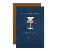 Hallmark Birthday Card For Daughter - Contemporary Cocktail Glass Design
