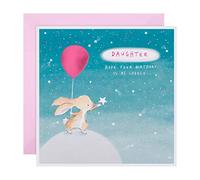 Hallmark Birthday Card for Daughter, Cute Rabbit and Shooting Stars