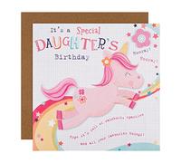 Hallmark Birthday Card for Daughter - Cute Jumping Unicorn and Rainbow Design