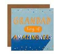 Hallmark Birthday Card for Grandad - Contemporary Text Based Design, ECM25557455, Multicoloured