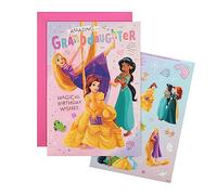 Hallmark Birthday Card for Granddaughter - Disney Princesses Design with Sticker Sheet