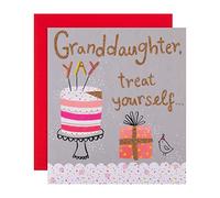 Hallmark Birthday Card for Granddaughter - Glittery Birthday Cake Design