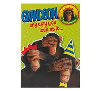 Hallmark Birthday Card For Grandson 'Chimply The Best Badge' - Medium