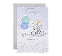 Hallmark Birthday Card for Grandson - Cute Die Cut Illustrated Design
