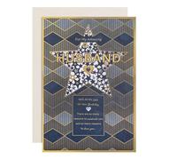 Hallmark Birthday Card for Husband, Dark Pattern with Star Design, Blue