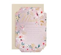 Hallmark Birthday Card for Mum - Pink Traditional Floral Design with Heartfelt Verse