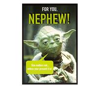 Hallmark Birthday Card For Nephew From Star Wars 'Size Matters Not' - Medium