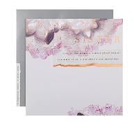 Hallmark Birthday Card for Sister, Contemporary Marbled Ink Design on Textured Board