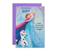 Hallmark Birthday Card for Sister - Disney Frozen Design with Activity