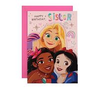 Hallmark Birthday Card for Sister - Disney Princesses Design with Activity