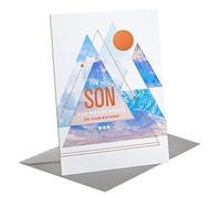 Hallmark Birthday Card for Son (Hangable or Displayable Decoration, Modern Mountains)
