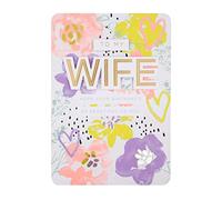 Hallmark Birthday Card for Wife - Contemporary Floral Design with 3D Text