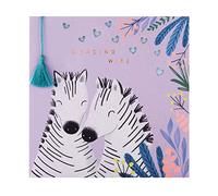 Hallmark Birthday Card for Wife - Embossed & Die-cut Zebra Design