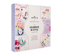 Hallmark Birthday Card Multipack, Pack of 20 Birthday Cards in 20 Floral Designs for Her, Female, Purple, Pink