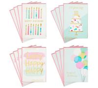 Hallmark Birthday Cards Assortment, 16 Cards with Envelopes (Cake, Candles, Balloons)