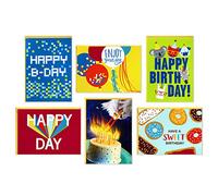 Hallmark Birthday Cards Assortment, 36 Cards with Envelopes (Cats, Lasers, Llamas, Donuts)
