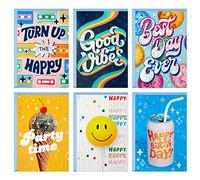 Hallmark Birthday Cards Assortment, Vintage (36 Cards with Envelopes)