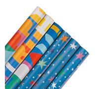 Hallmark Birthday Wrapping Paper (Blue & Yellow)
