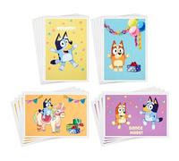 Hallmark Bluey Kids Birthday Card Assortment (16 Cards with Envelopes) Unicorn, Dance Mode, Hooray