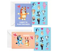 Hallmark Bluey Valentines Day Cards and Stickers for Kids School (24 Classroom Valentines with Envelopes)