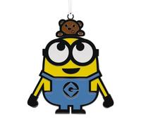 Hallmark Bob the Minion Moving Metal Ornament, Minions Tree Decoration | Inspired by Despicable Me, For Christmas Tree, Gifts, 7x6.5x0.3cm, 1 Ornament