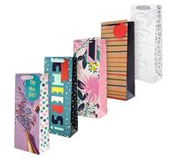 Hallmark Bottle Bag Bundle - 5 Bottle Bags in 5 Fun Contemporary Designs