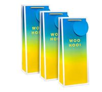 Hallmark Bottle Bag Bundle, Pack of 3 in 1 Design, Birthday, Congrats