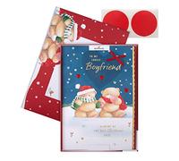 Hallmark Boxed Christmas Card for Boyfriend - Cute Forever Friends Winter Love Design