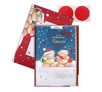 Hallmark Boxed Christmas Card for Fiancée - Cute Forever Friends Winter Love Design