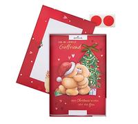 Hallmark Boxed Christmas Card for Girlfriend - Cute Forever Friends with Hearts Design