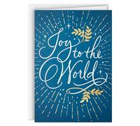 Hallmark Boxed Christmas Cards, Joy to the World (40 Cards and 40 Envelopes) Blue and Gold