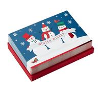 Hallmark Boxed Christmas Cards, Winter Wishes Snowmen (40 Cards and 40 Envelopes)