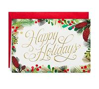 Hallmark Boxed Holiday Cards, Festive Greenery (40 Cards and Envelopes)