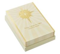 Hallmark Boxed Religious Christmas Cards, Gold Foil Star (40 Cards and 40 Envelopes) Holy Season Blessings