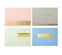 Hallmark Boxed Thank You Cards Assortment, Classic Gold Foil (Four Assorted Designs, 40 Cards with Envelopes)