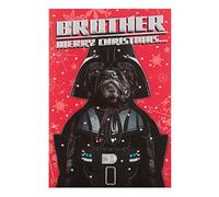 Hallmark Brother Star Wars Christmas Card "Bark Side" - Medium