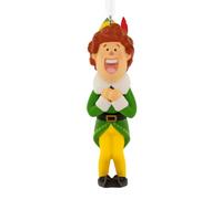Hallmark Buddy The Elf Joyful Resin Christmas Ornament | Buddy from the movie Elf with joyful expression made from hardwearing resin ornament measures H8.3cm by W2.5cm by D2.5cm