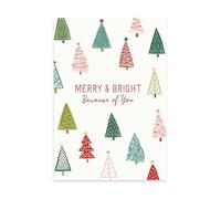 Hallmark Business Bulk 10 Pack Christmas Cards for Employees & Staff (Merry & Bright Colorful Trees), 5 x 7 Cards, Message Inside, Envelopes Included