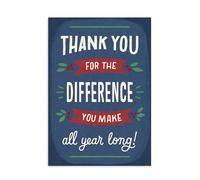 Hallmark Business Bulk 10 Pack Company Holiday Cards for Employees & Customers (You Make a Difference), 5 x 7 Cards, Message Inside, Envelopes Included