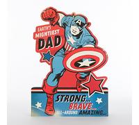 Hallmark Captain America Dad Father's Day Card "Strong and Brave" - Medium