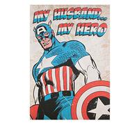 Hallmark Captain America Husband Anniversary Card "My Hero" - Medium