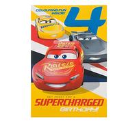 Hallmark Cars 3 4Th Birthday Card "Colouring" - Medium
