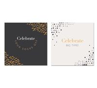 Hallmark Celebration Cards Pack of 10 - Congratulation Birthday Wedding Anniversary - Celebrate Your Socks Off/Celebrate Bog Time!